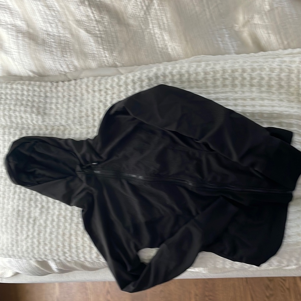 RDX black hooded women’s zip up with Rouched back